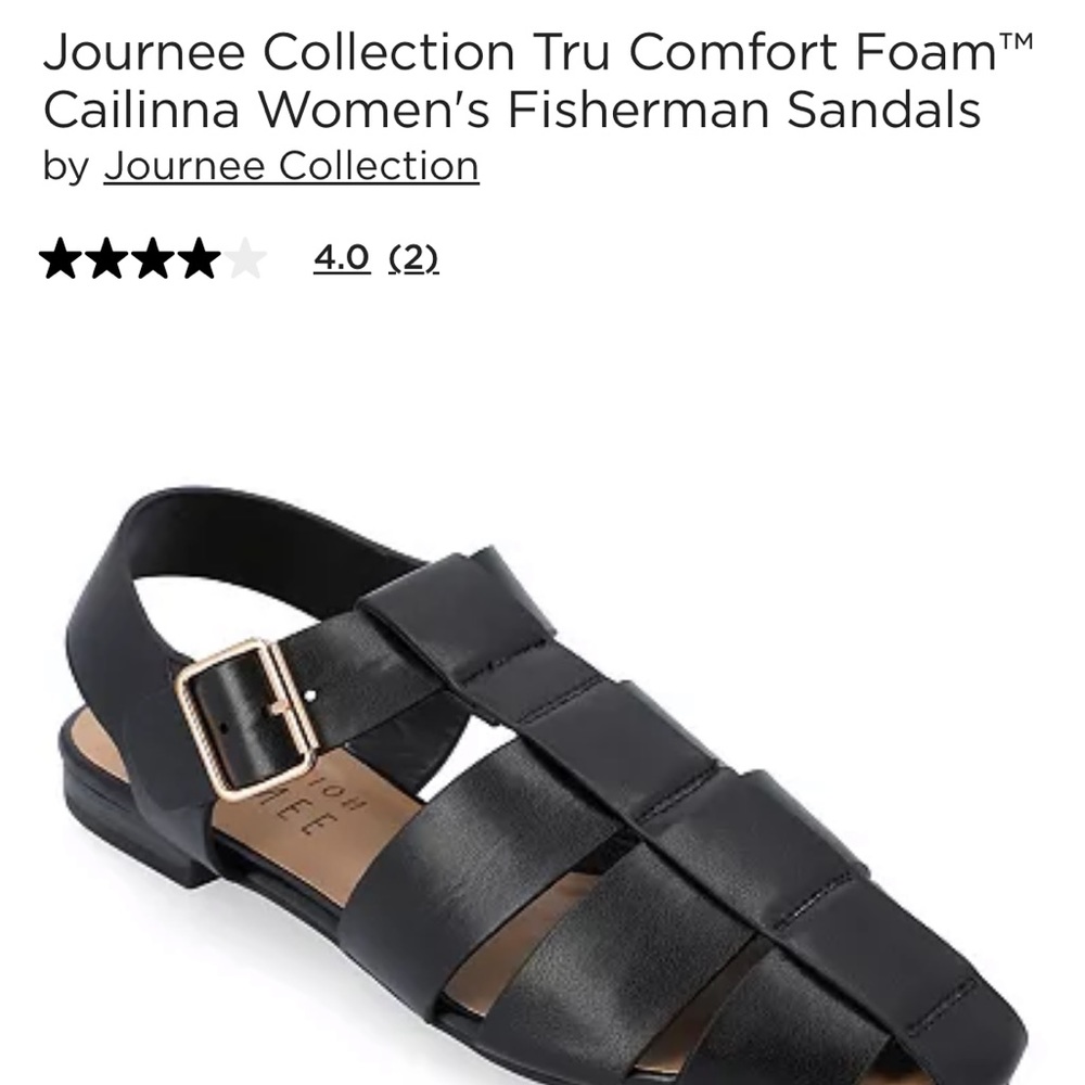 Journee Collection Black Cailinna Sandals 7